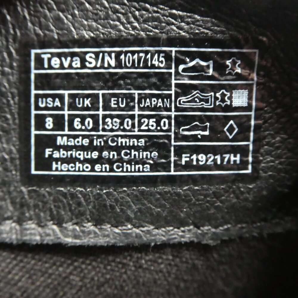 Teva De La Vina Dos Black Leather Biker Moto Waterproof Boots Womens 8 - Picture 13 of 13